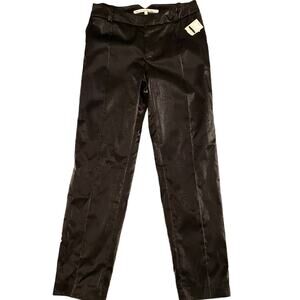 NWT Rachel Rachel Roy Black Satin Tuxedo Cigarette ankle pants Size 2